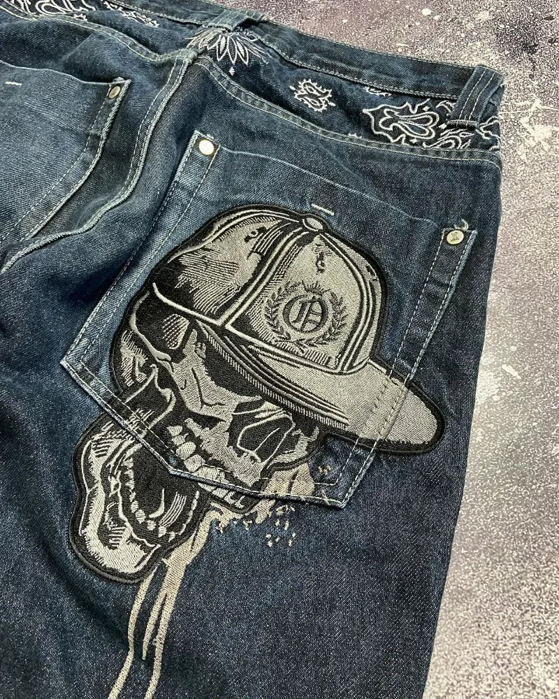 SKULL PAINT JEANS